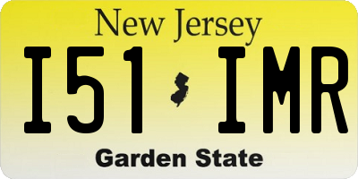 NJ license plate I51IMR