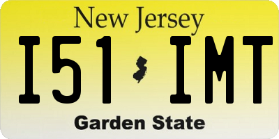NJ license plate I51IMT