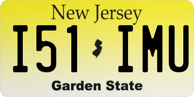 NJ license plate I51IMU