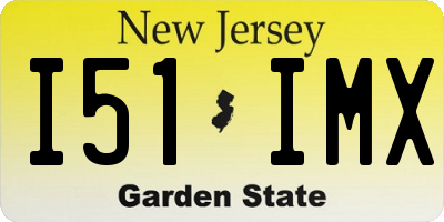 NJ license plate I51IMX