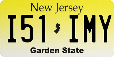 NJ license plate I51IMY