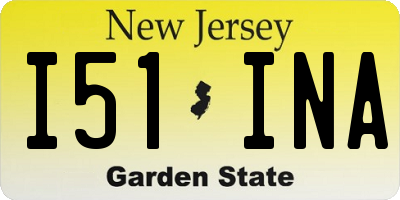 NJ license plate I51INA