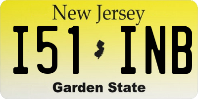 NJ license plate I51INB