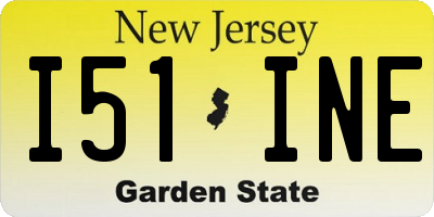 NJ license plate I51INE
