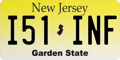 NJ license plate I51INF