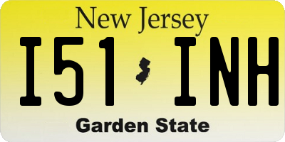 NJ license plate I51INH