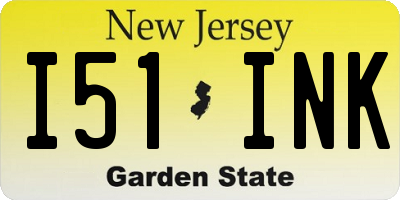 NJ license plate I51INK