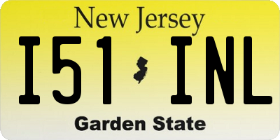 NJ license plate I51INL