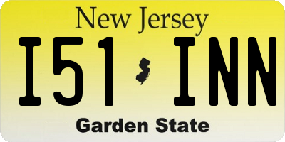 NJ license plate I51INN