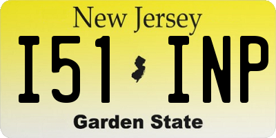 NJ license plate I51INP