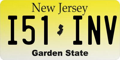 NJ license plate I51INV