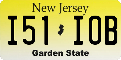 NJ license plate I51IOB