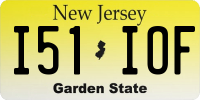 NJ license plate I51IOF