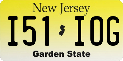 NJ license plate I51IOG