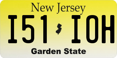 NJ license plate I51IOH
