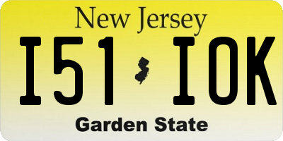 NJ license plate I51IOK