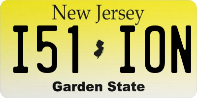 NJ license plate I51ION