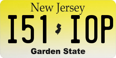NJ license plate I51IOP