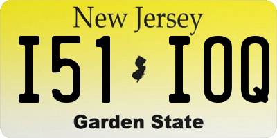 NJ license plate I51IOQ