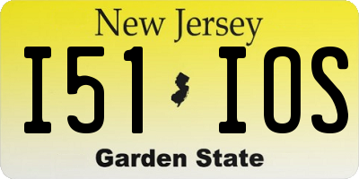 NJ license plate I51IOS