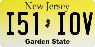 NJ license plate I51IOV