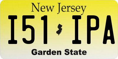 NJ license plate I51IPA