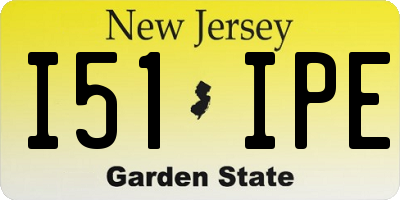NJ license plate I51IPE