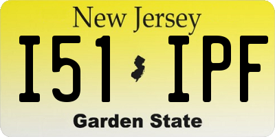NJ license plate I51IPF