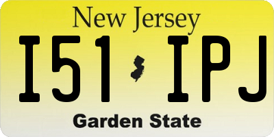 NJ license plate I51IPJ
