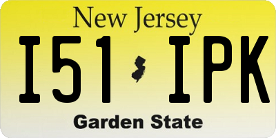 NJ license plate I51IPK