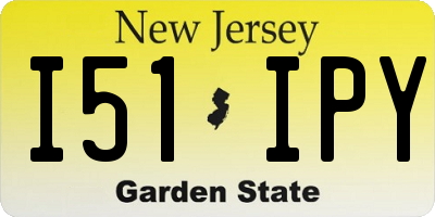 NJ license plate I51IPY