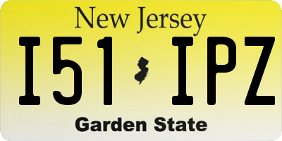 NJ license plate I51IPZ