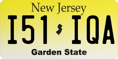NJ license plate I51IQA