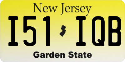 NJ license plate I51IQB