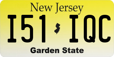 NJ license plate I51IQC