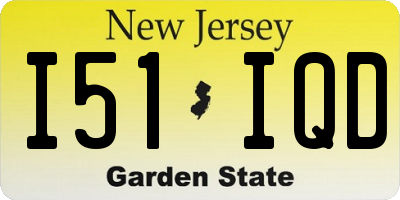 NJ license plate I51IQD