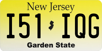 NJ license plate I51IQG