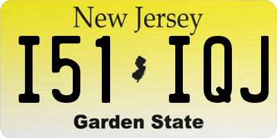 NJ license plate I51IQJ