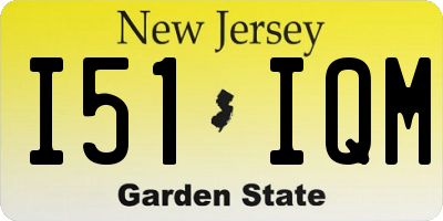NJ license plate I51IQM