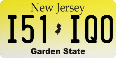NJ license plate I51IQO