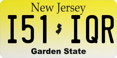 NJ license plate I51IQR