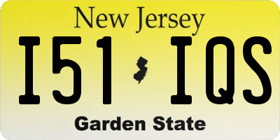 NJ license plate I51IQS