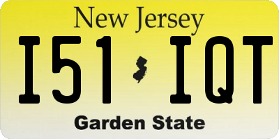 NJ license plate I51IQT