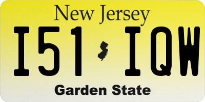 NJ license plate I51IQW