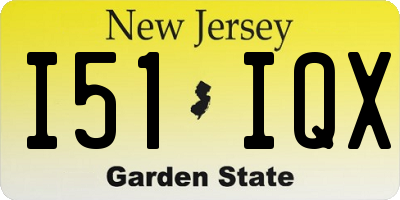 NJ license plate I51IQX