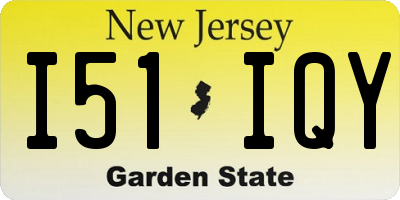 NJ license plate I51IQY