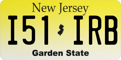 NJ license plate I51IRB