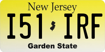 NJ license plate I51IRF
