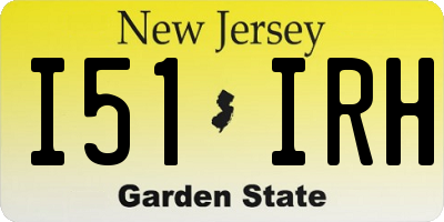 NJ license plate I51IRH