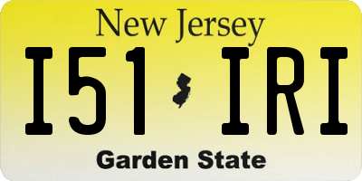NJ license plate I51IRI